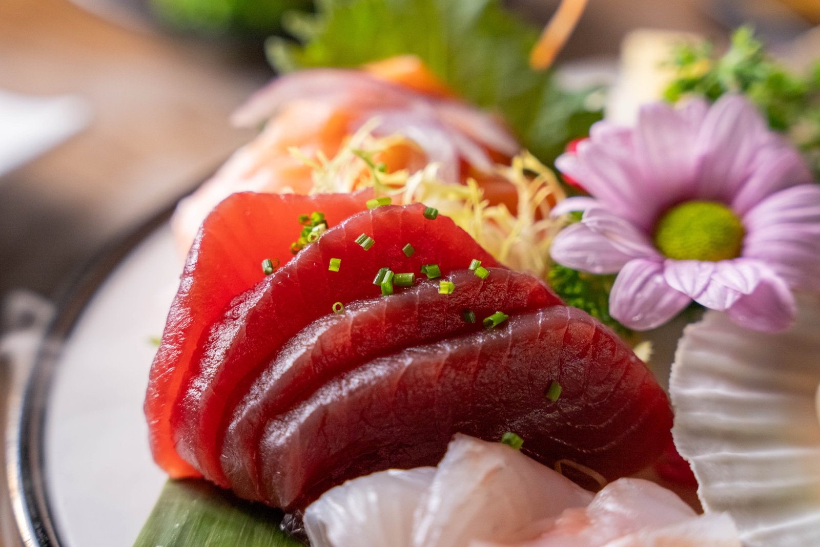 Verse sashimi bij Restaurant Azura